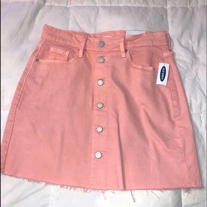 BRAND NEW Old Navy Pink Button Up Skirt